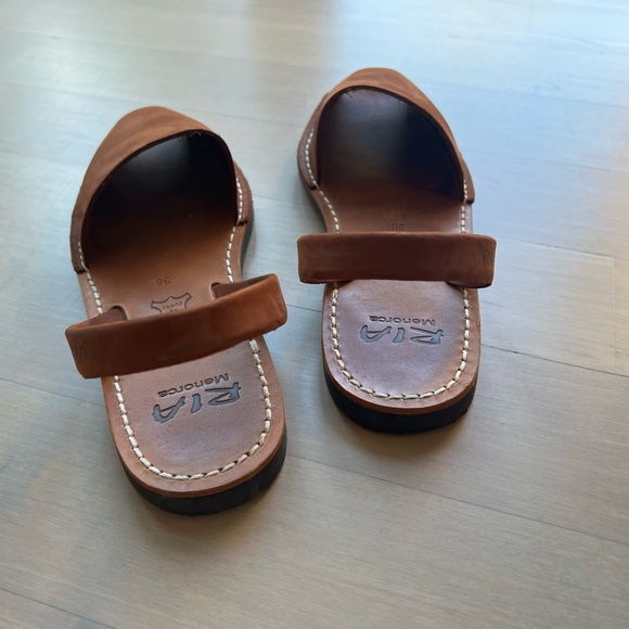 Leather slingback sandals - Picture 3 of 3